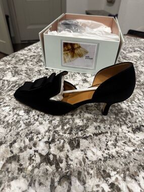 Self portrait Black Women's Pointed Toe D'Orsay Kitten Heel Pumps (never worn)